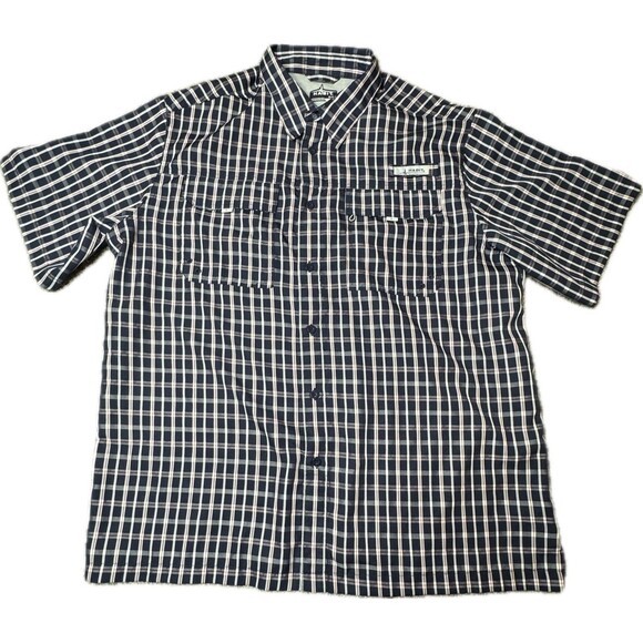 Habit Mens XL Solar UV Protection Short Sleeve Fishing Shirt Vented Outdoor - Picture 1 of 12